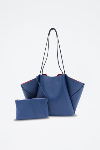 Leren Schoudertas Ginevra - Blauw