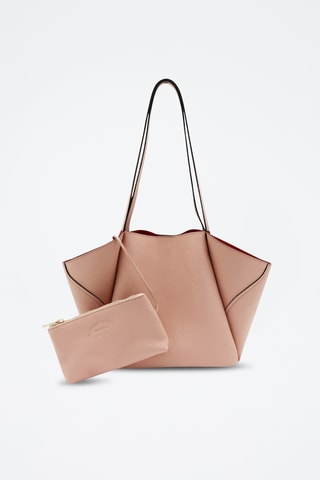 Leren Schoudertas Ginevra - Roze