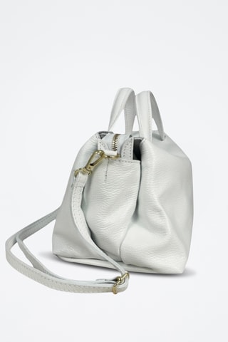 Leren Handtas Algedi Mini - Wit