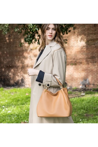 Leren Handtas Ocean - Beige