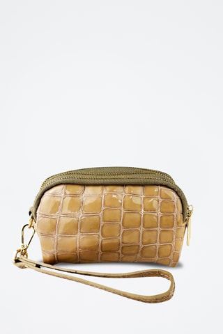 Leren Portemonnee Cosmo Croc - Wit