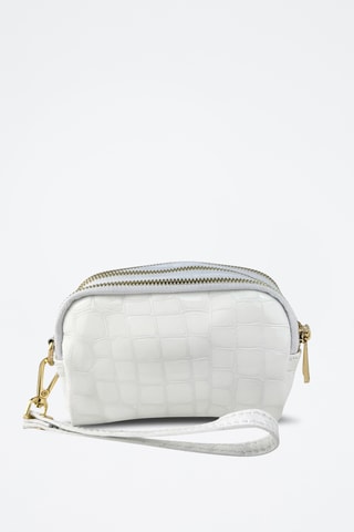 Leren Portemonnee Cosmo Croc - Wit