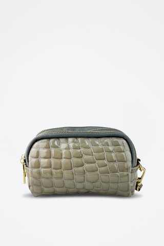 Leren Portemonnee Cosmo Croc - Bordeauxrood