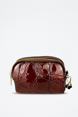 Leren Portemonnee Cosmo Croc - Bruin