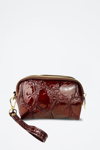 Leren Portemonnee Cosmo Croc - Bruin