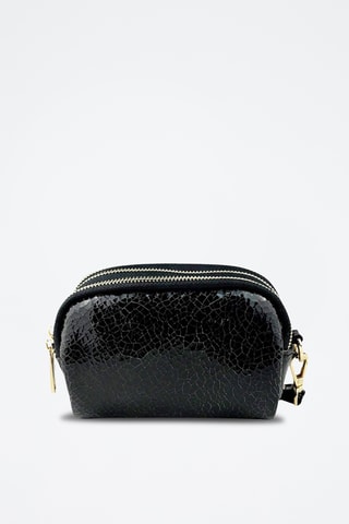 Leren Portemonnee Cosmo Croc - Zwart