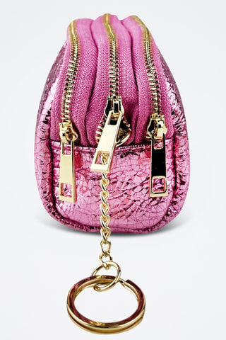 Leren Portemonnee Cosmo Croc - Roze