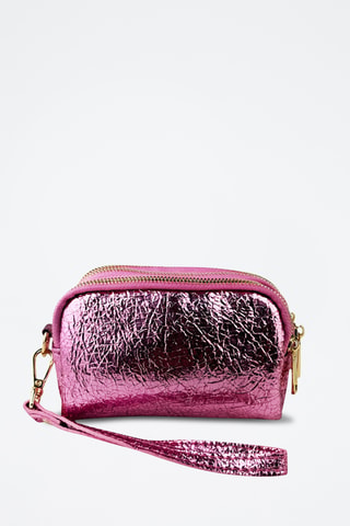 Leren Portemonnee Cosmo Croc - Roze