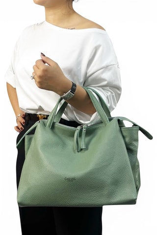 Sac à main en cuir Algedi - Vert
