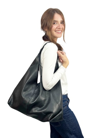Leren Trendy Handtas Madera - Zwart