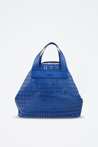 Leren Shopper en Clutch Sarin - Blauw