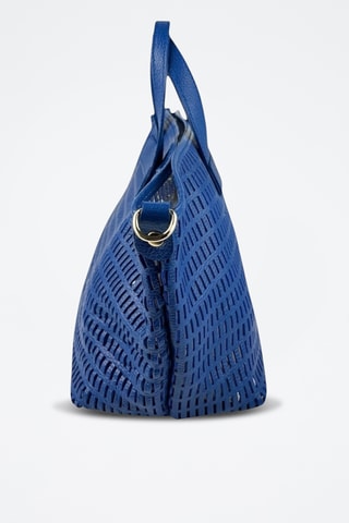 Leren Shopper en Clutch Sarin - Blauw