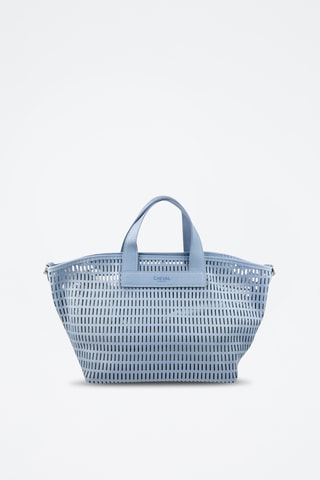 Leren Shopper en Clutch Sarin - Lichtblauw