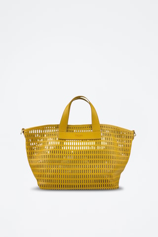 Leren Shopper en Clutch Sarin - Oranje