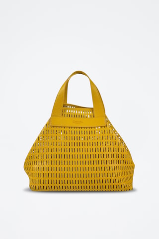 Leren Shopper en Clutch Sarin - Oranje