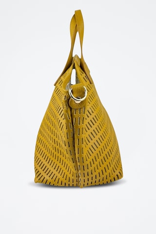 Leren Shopper en Clutch Sarin - Oranje