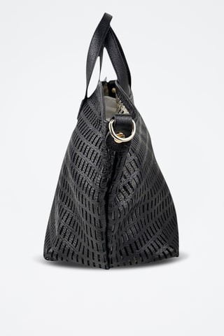 Leren Shopper en Clutch Sarin - Zwart