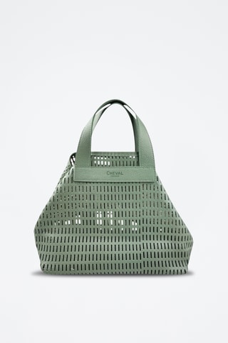 Leren Shopper en Clutch Sarin - Groen