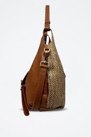 Leren Handtas Piccola Mary - Beige