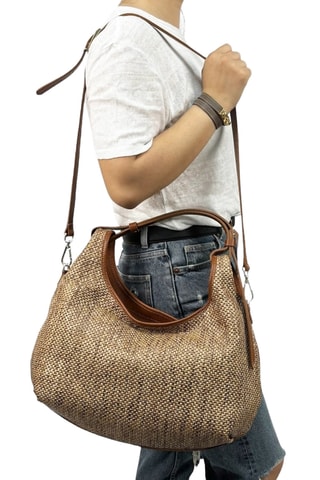 Leren Handtas Piccola Mary - Beige