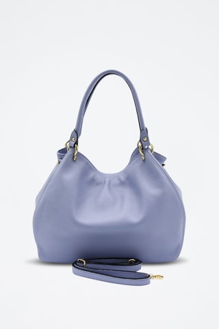 Leren Handtas Cloe - Lichtblauw