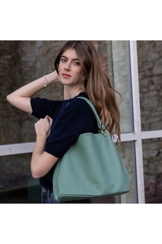 Leren Handtas Cloe - Groen