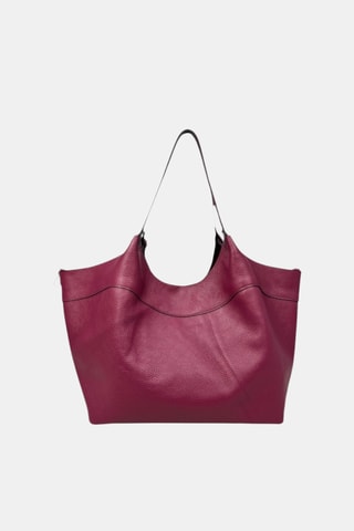 Leren Shopper - Paars