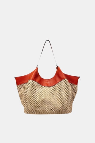 Leren Shopper - Oranje