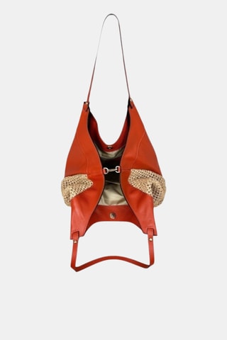Leren Shopper - Oranje