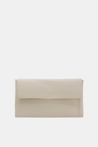 Leren Clutch en Pasjeshouder - Beige