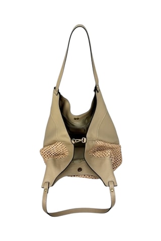Leren Shopper - Beige