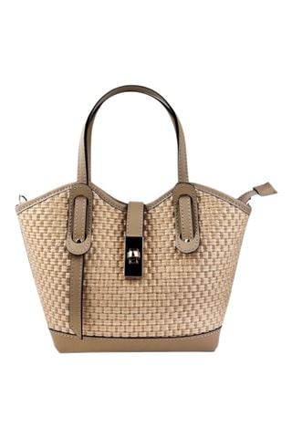Leren Handtas - Beige