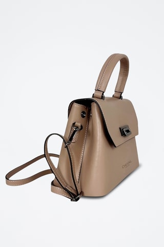 Leren Handtas Belen - Taupe