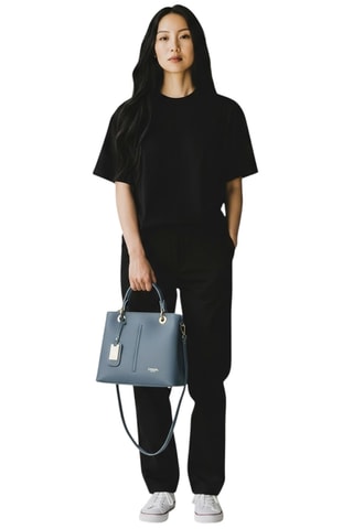 Sac à main en cuir Gallipoli Mini - Bleu