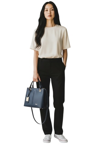 Sac à main en cuir Gallipoli Mini - Bleu