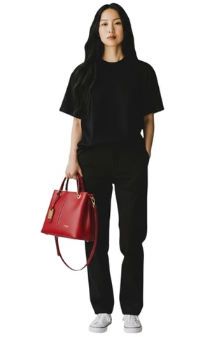 Sac à main en cuir Gallipoli Mini - Rouge