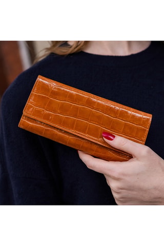 Leren Clutch Cosmo - Beige
