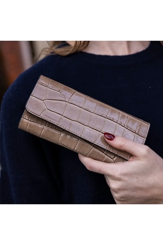 Leren Clutch Cosmo - Taupe