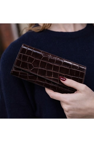 Leren Clutch Cosmo - Paars