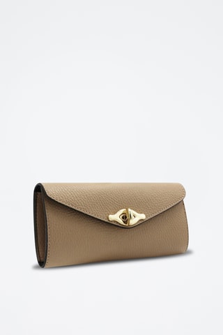 Leren Clutch Piccola Mary - Taupe