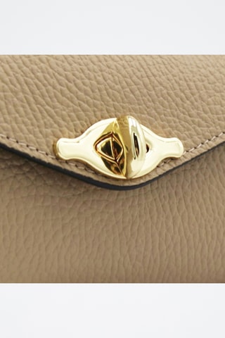 Leren Clutch Piccola Mary - Taupe