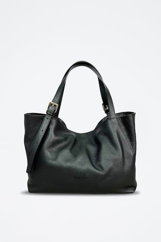 Leren Trendy Handtas Malaga - Zwart