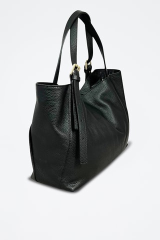 Leren Trendy Handtas Malaga - Zwart