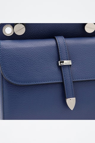 Leren Handtas Naomi - Blauw