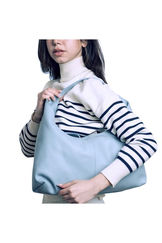 Leren Handtas Betty - Blauw