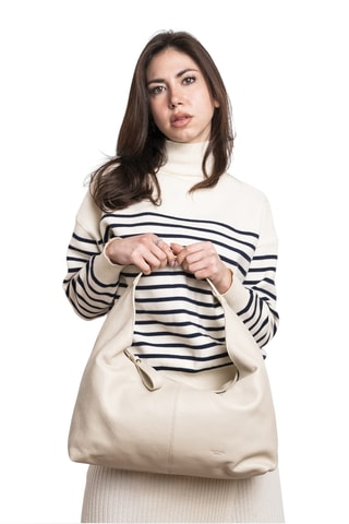 Leren Handtas Betty - Beige