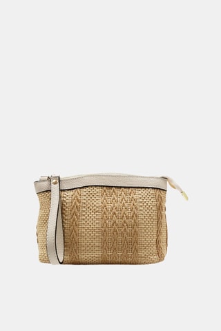Leren Clutch - Beige
