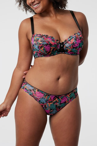 Slip Luccia Swing - Negro y fucsia