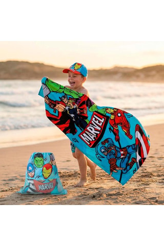 Conjunto 3 peças Os Vingadores Marvel - Azul e vermelho