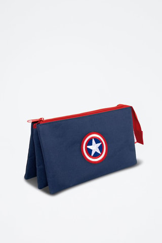 Estojo Captain America Avengers Marvel - Azul-marinho